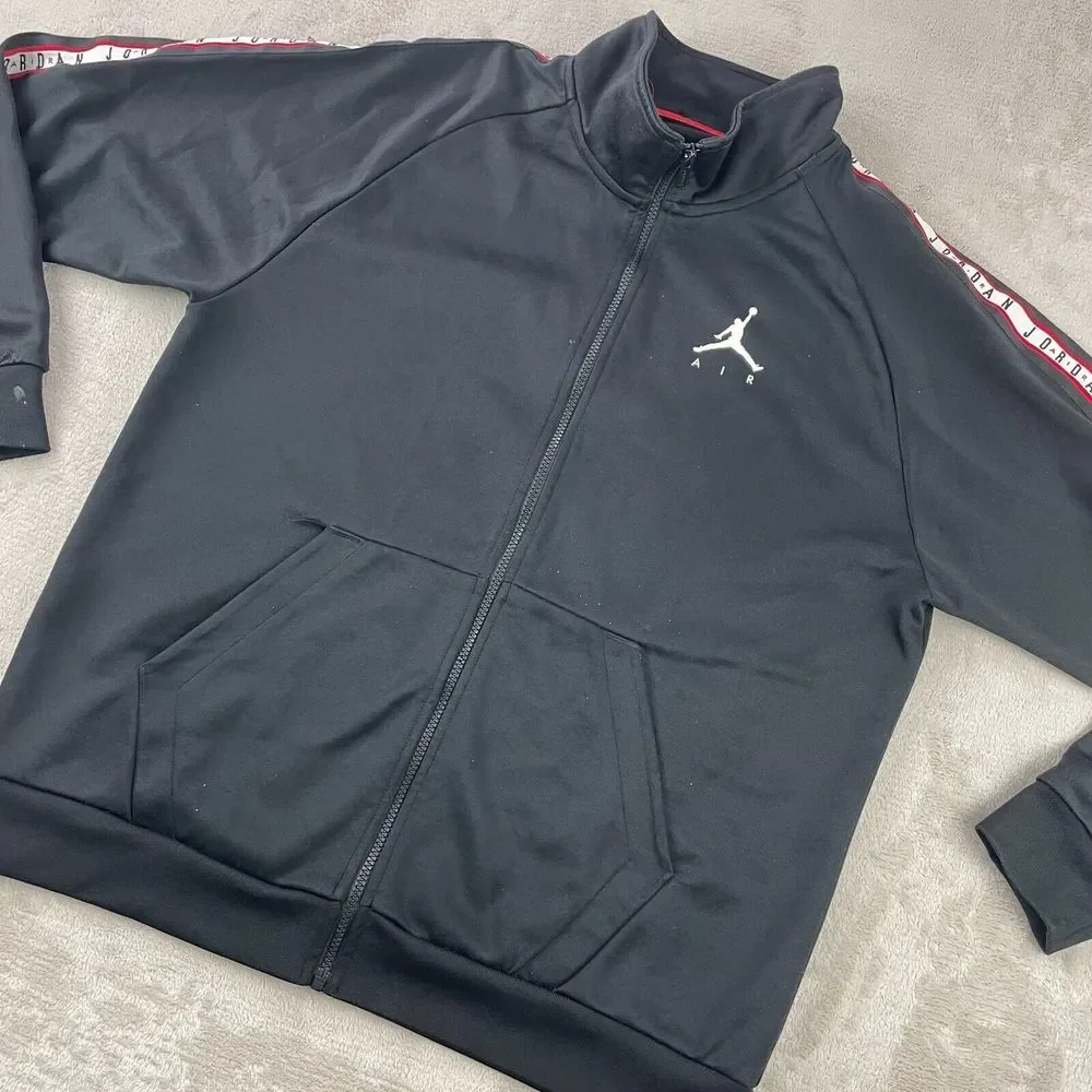 Nike Air Jordan Jumpman Tricot Tracksuit Jacket Black AQ2691-010‎ Men's XL